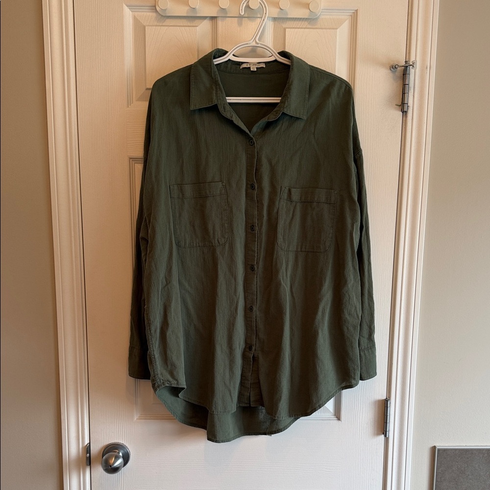 Z Supply Olive Button-Down Shirt
